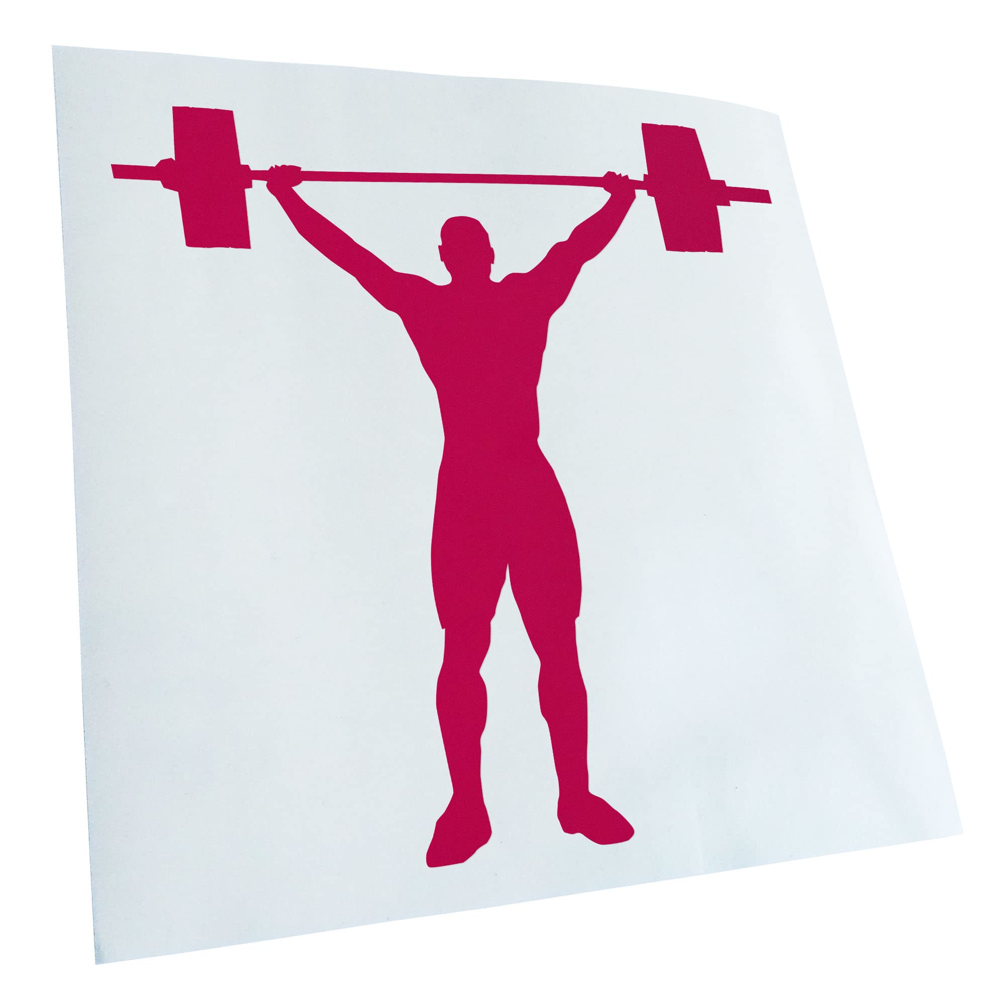Kiwistar - Car Sticker - Pink - 30 x 30 cm Weightlifting - Rear Window Car Sticker Weatherproof for Car Truck Moped Truck - Sticker Exterior Self-Adhesive Tuning Accessories for Window Vehicle