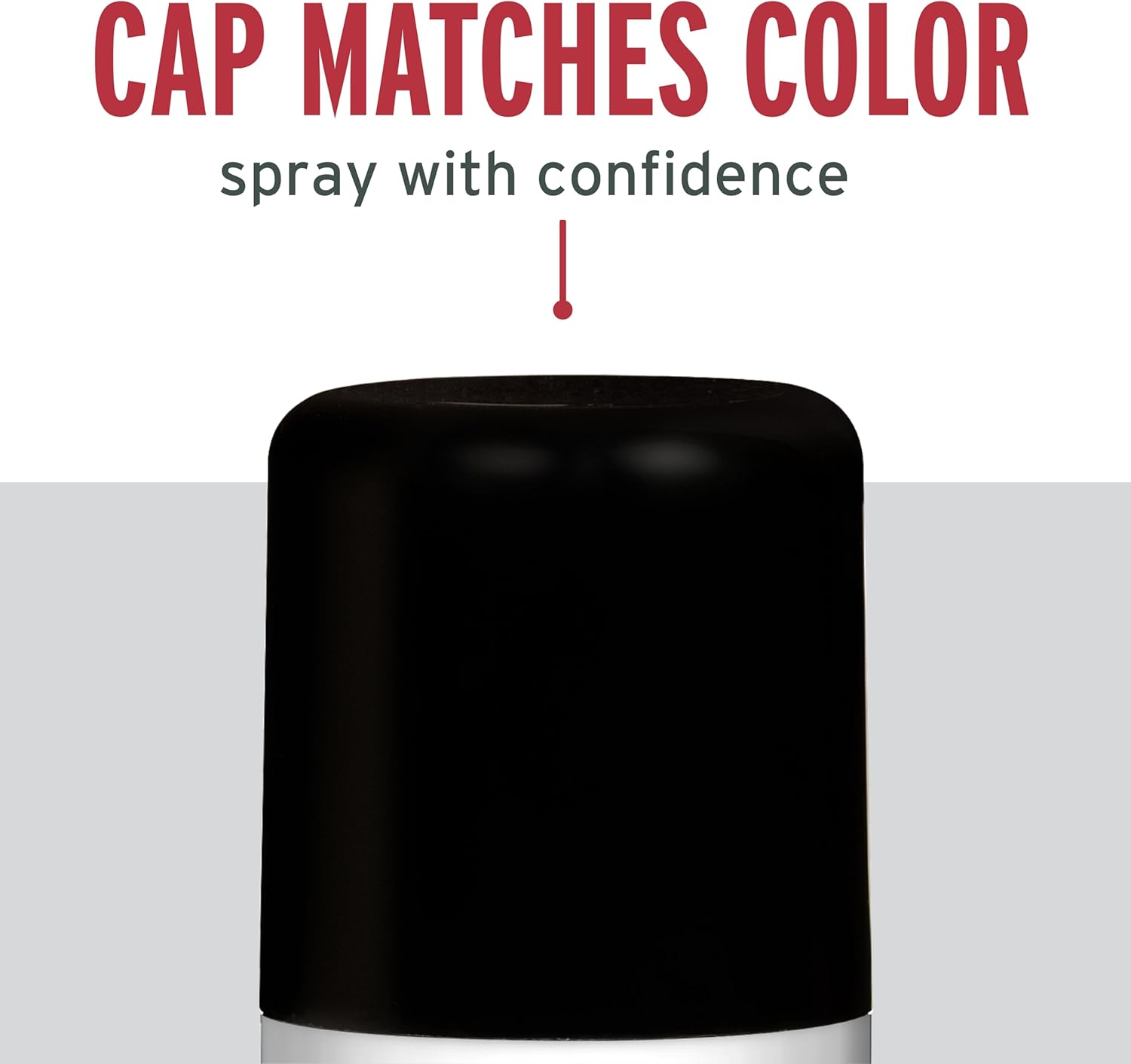 Close-up of the spray can cap, indicating color match