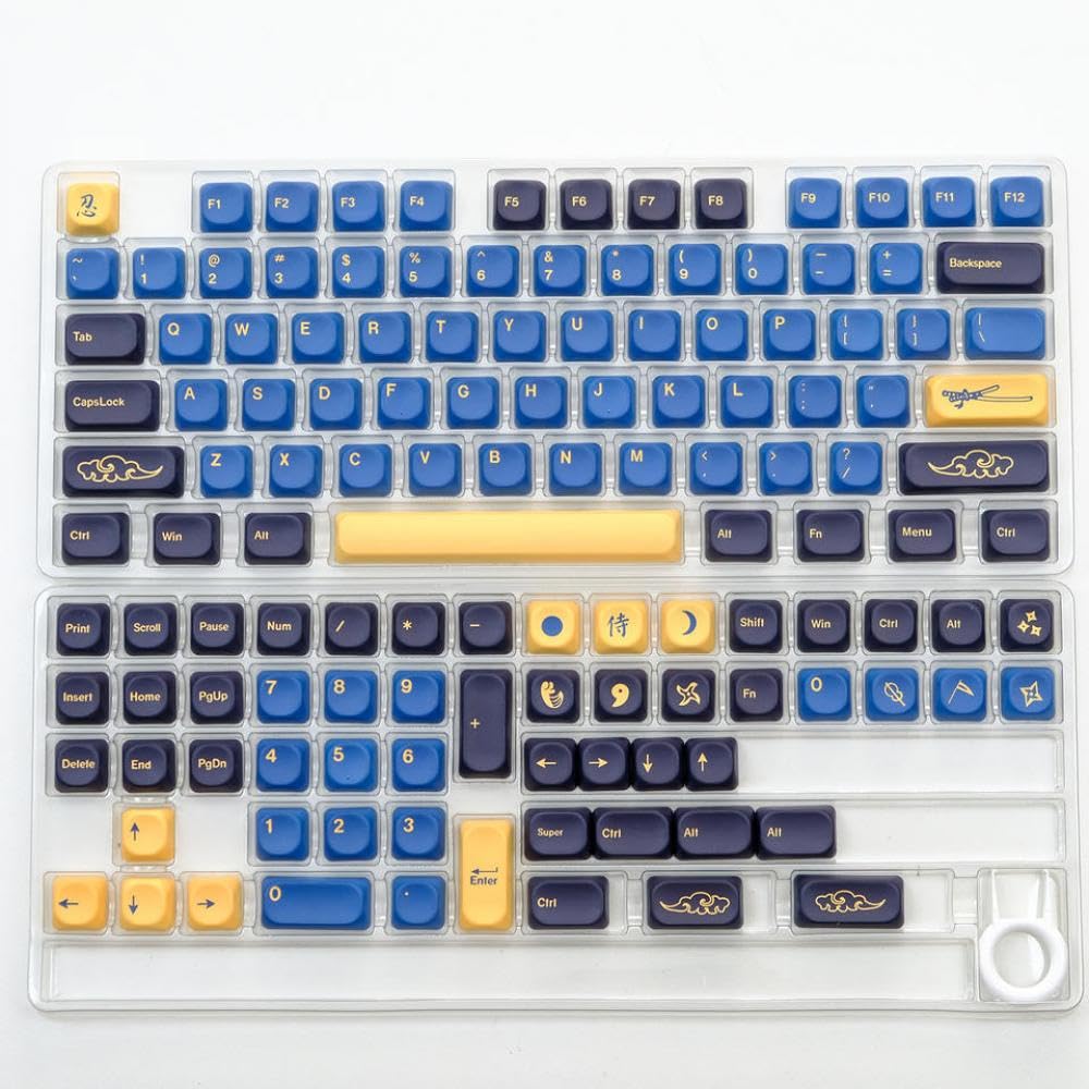 Amazon.co.jp: kbdiy gmk blue samurai keycaps韓国pbtカスタムKOA