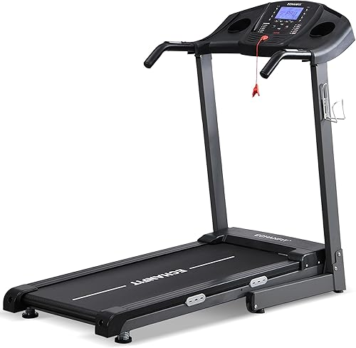 ECHANFIT Treadmill with 12 Auto Incline 25 HP Electric Running Machine with 85 MPH Max Speed 15 Preset Programs and LCD Display Folding Treadmill