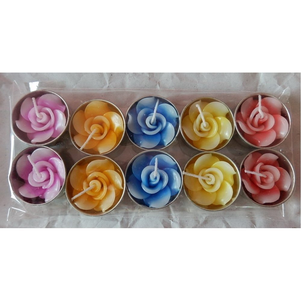 Asia SPA - 10 Aromatherapy Relaxing Tealight Candle Signature Flower