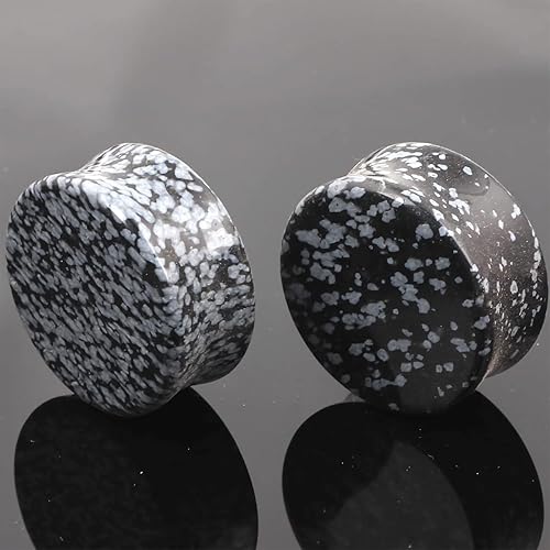 Miniatura 3 de Bloomfall Gauge Opal Ear Plugs Piercing Jewelry Set Double Flare Saddle Stretching Gages Tunnels Expander 5mm-25mm