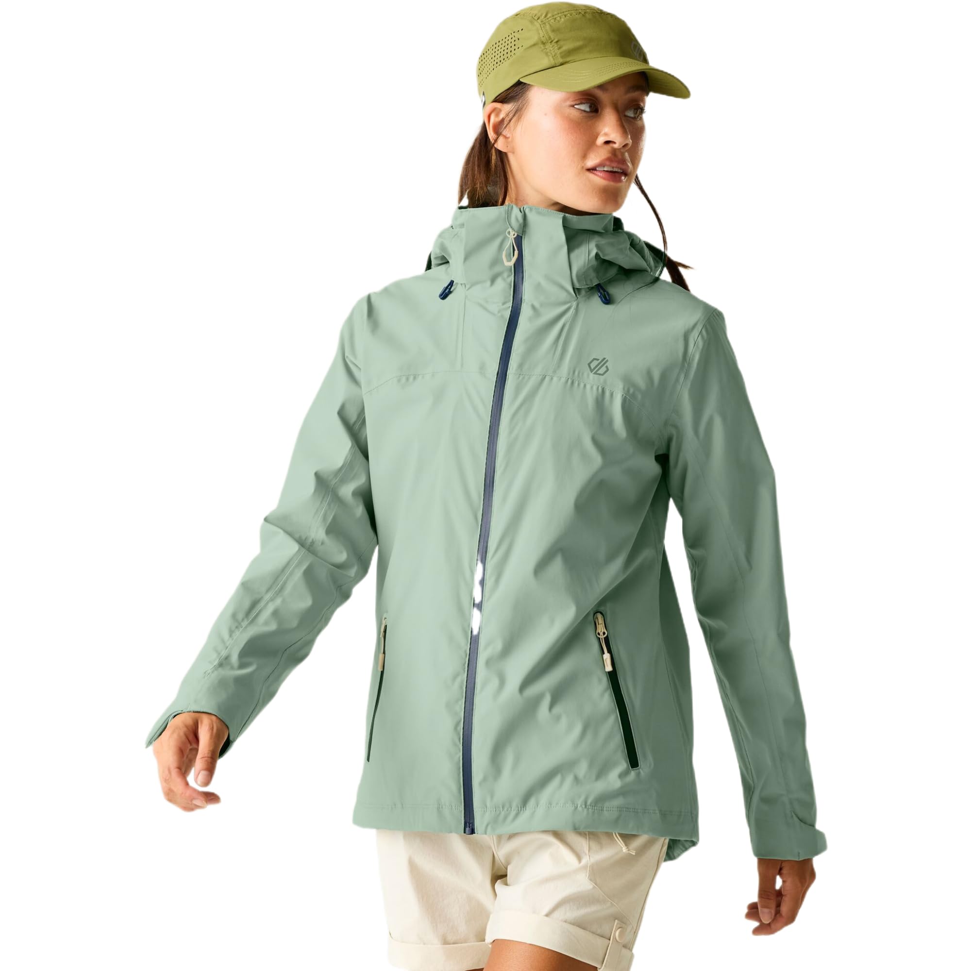 Dare 2b Women's Waterproof Hooded Jacket - Pale Green - Size 12