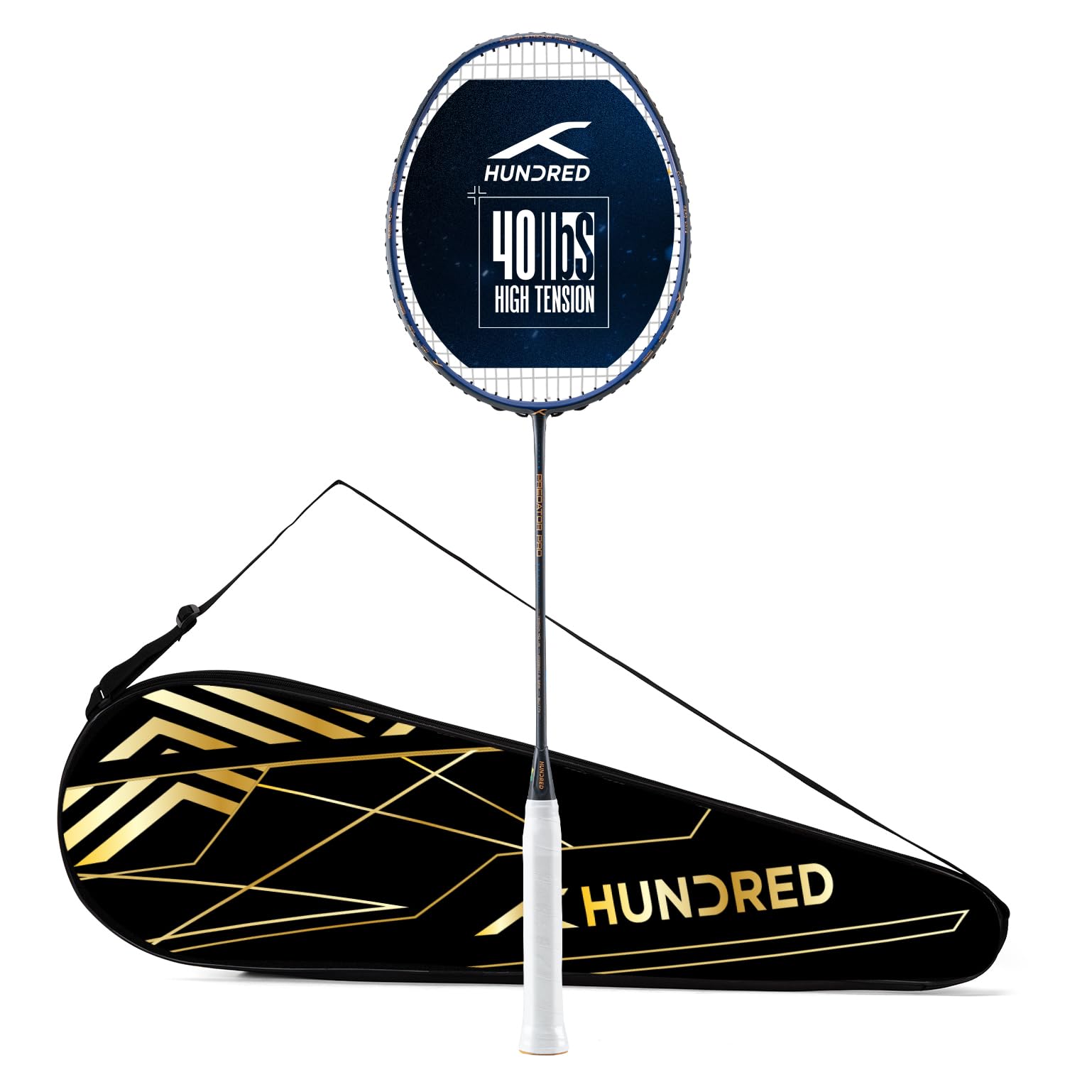 Hundred Predator Pro Strung Badminton Racket with Full Cover | Maximum Tension ≤40lbs-image-47