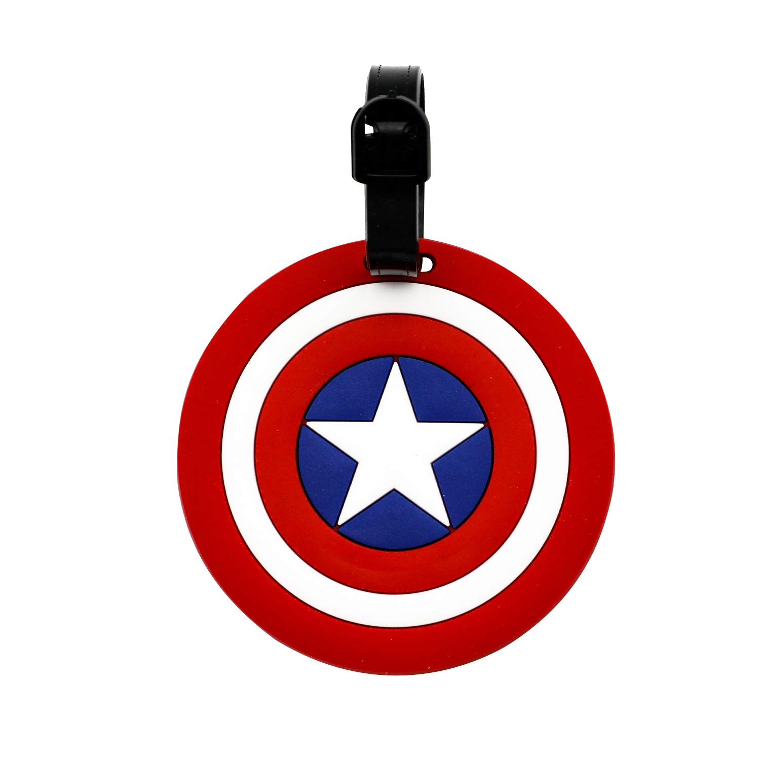 Captain America Luggage Baggage Identification Labels ID Tag with Belt Strap