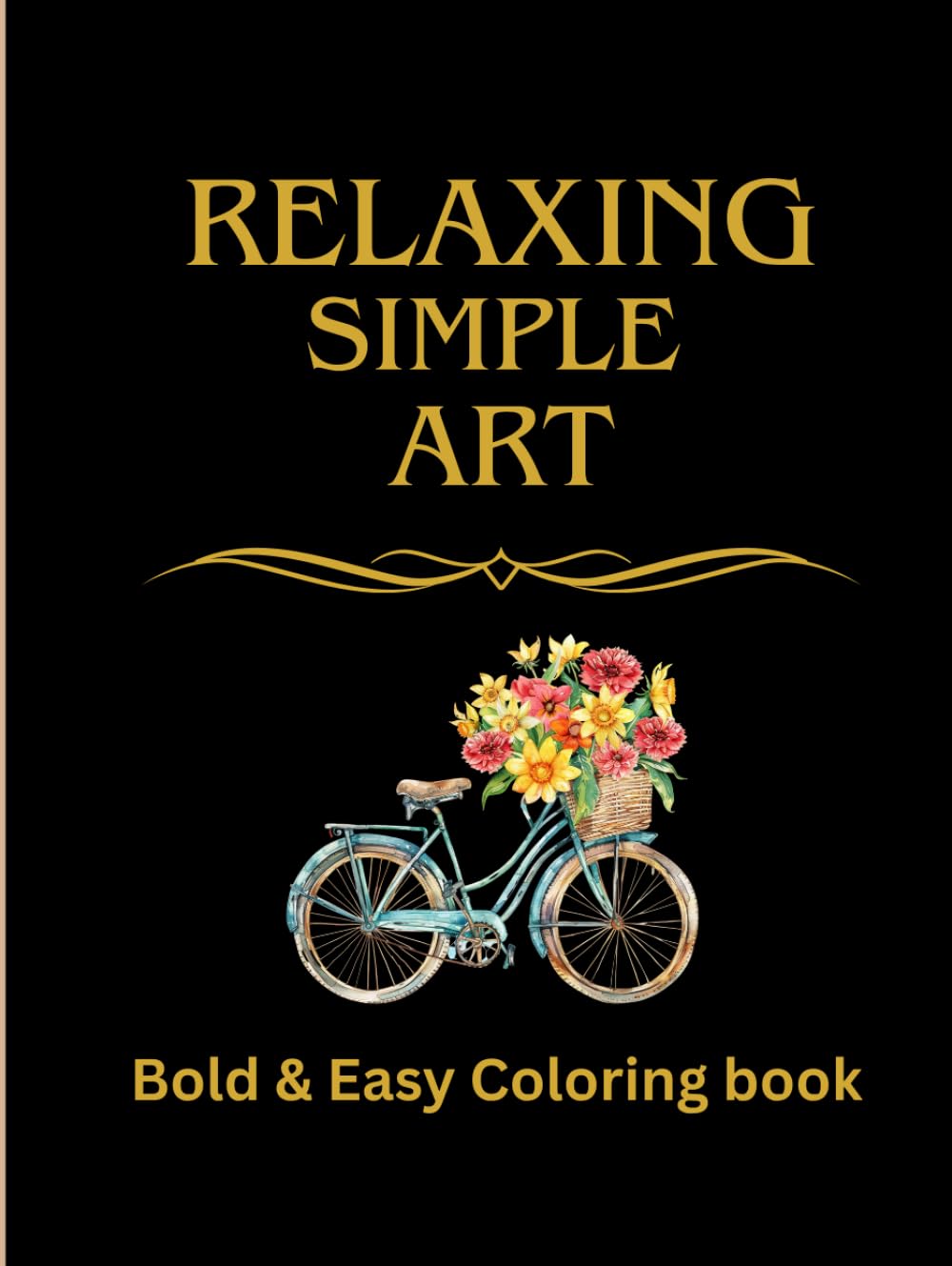 Relaxing Simple Art Coloring Book-stress relief: Coloring Book