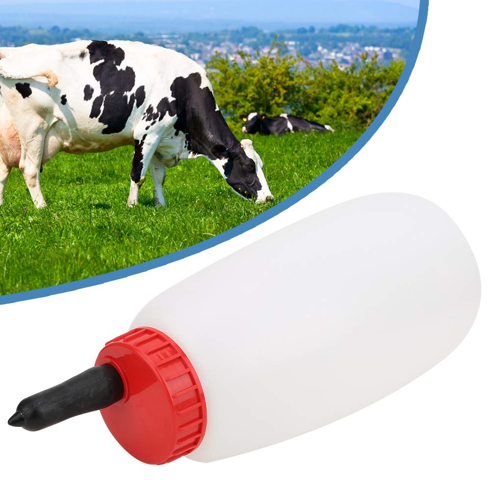 Biberón de leche para terneros, biberón vertical para lactancia de ganado, tetina de plástico de grado alimenticio, biberón portátil de flujo ajustable para ganado,