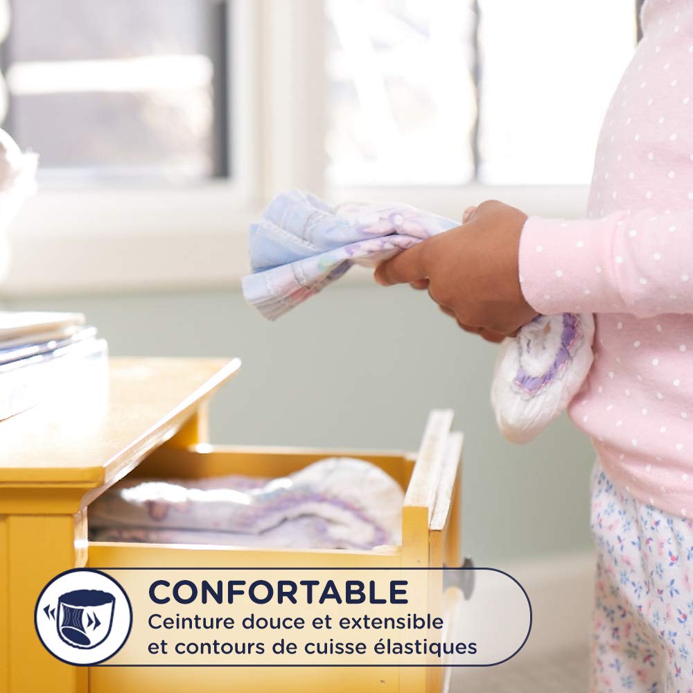 Huggies Drynites 4-7 ans Fille (17-30kg) - Sous-Vêtements de Nuit Absorbants pour Enfants qui Font Pipi au Lit - x64 Culottes (Lot de 4 Paquets de 16)