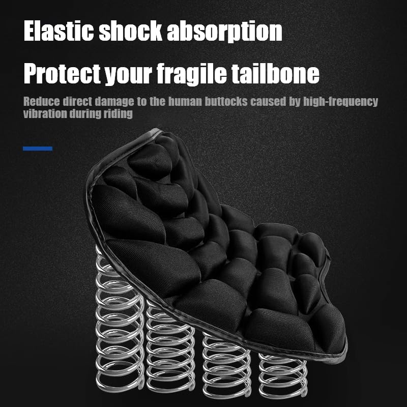 Coussin De Selle En Gel Pour Piaggio MP3 400/500 - Anti-Chocs & Respirant - 28x21cm - Noir