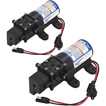 Everflo Pack of 2 Diaphragm Water Pump 40 psi, 12 Volt, 1.0 GPM for Lawn Sprayers, Boats, RVs