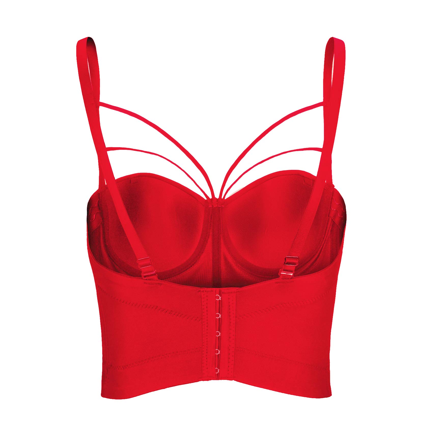 Donne con Reggiseno Corsetto Shapewear Top Ricamato Tracolla Regolabile push up reggiseno