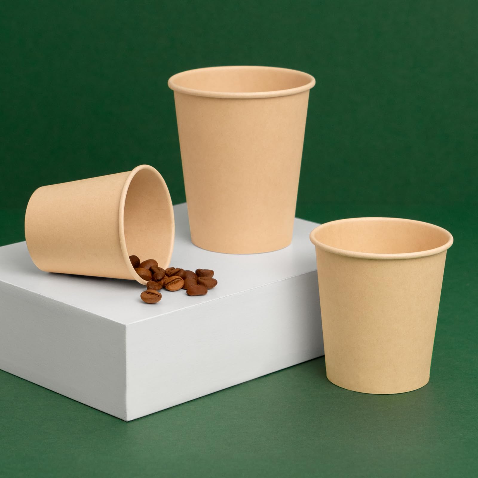 MAXI PRODUCTS - Vasos Café Desechables Kraft - Vasos Cartón - Vasos Desechables Catering - Vasos Café para Llevar - APTO BEBIDAS CALIENTES Y FRÍAS (120 cc, 200 unidades)