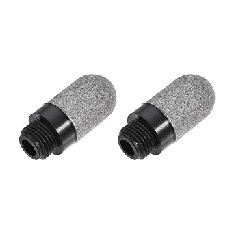 uxcell Pneumatic Air Muffler G1/4 Male Thread Plastic Breather Exhaust Muffler 2pcs