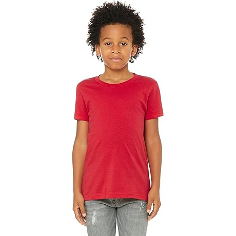 3001Y Youth Red Jersey Short-Sleeve T-Shirt