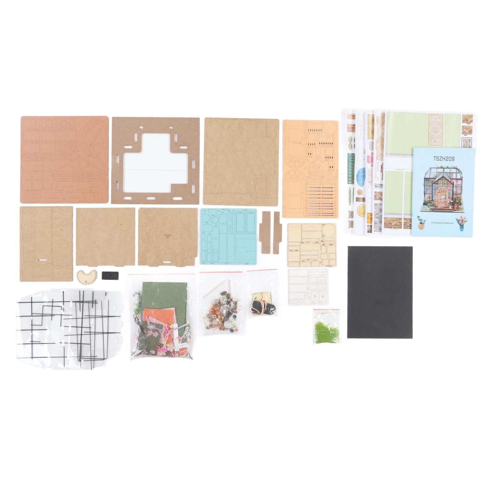 Kit Miniatura Fai Da Te Casa delle Bambole Scala 1:24 Puzzle in Legno
