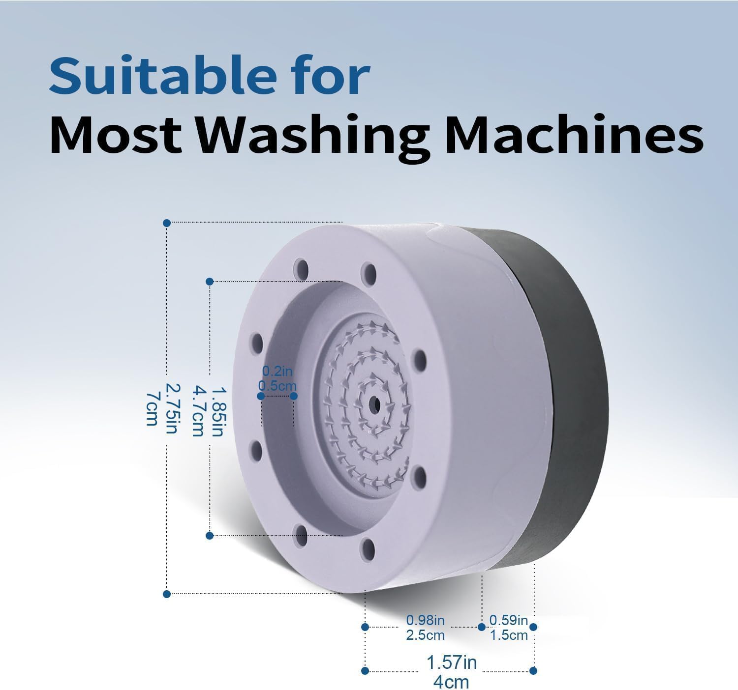 VENEXA Anti Vibration Pads for Washing Machine Washing Machine Feet Pads Shock Absorber Noise Cancelling Washer Support Washing Machine Anti Vibration Pad | Pack of 4 (Anti Vibration Pads.) 2