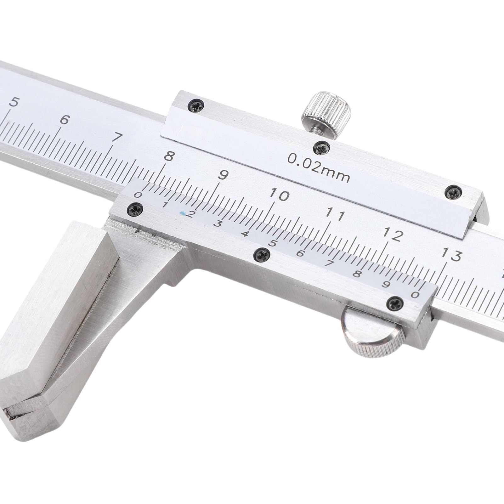 AUNMAS Calibrador Vernier Herramienta de Medición de Acero Inoxidable 6 Pulgadas 0 150 Mm Cara Grande Resolución de 0,02 Mm para Cable de Alambre Diámetro del Cable de Esponja de Goma en Uso en Taller