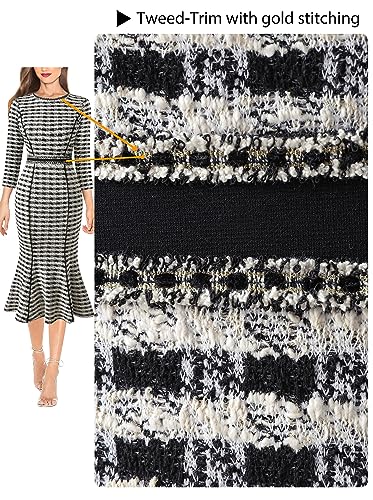 VFSHOW Womens Elegant Vintage Cocktail Business Office Mermaid Fitted Bodycon Midi Dress3