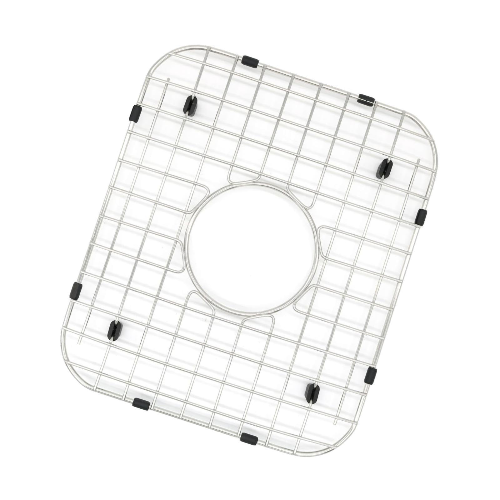 Protezione per Lavello, Griglia per Lavello, Scolapiatti, Lavello da Cucina, Scolapiatti, Griglia di Fondo per Lavello per Sbrinare in Bagno, Foro di Drenaggio Centrale, 300x350mm