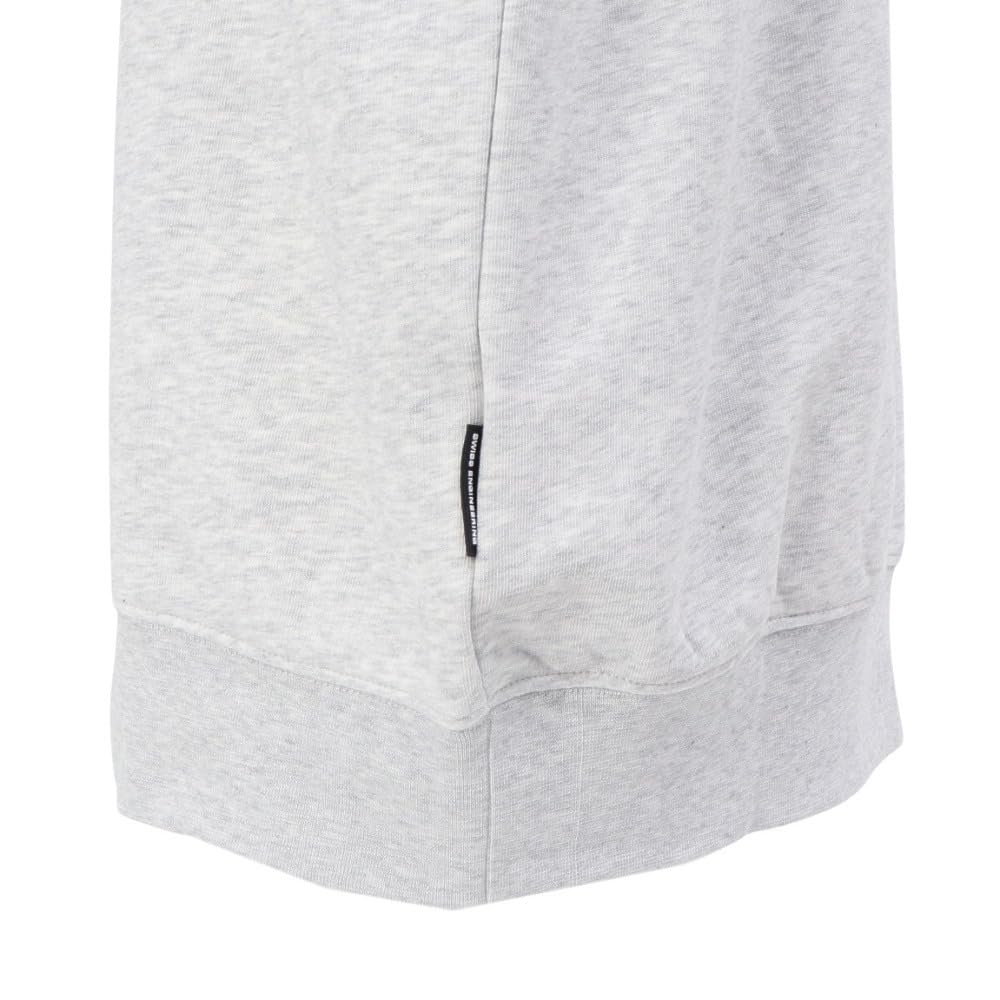 On Sudadera Gris Running Club Hoodie Crater de Corte Holgado