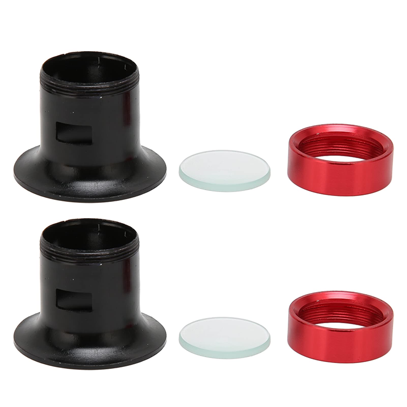 2pcs Watchmaker Loupe, 3X Jeweler Magnifier Portable Monocular Loupe Aluminum Alloy Eye Loupe Repair Anti-Dazzling Repair Magnifier Loupe