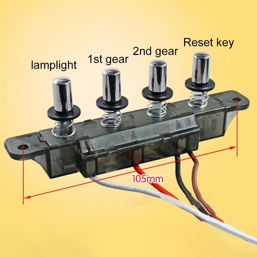 Pannello Di Controllo Con Pulsanti Per Cappa Aspirante – Interruttore Di Ricambio Universale (Fori 12.4 Cm) - 3