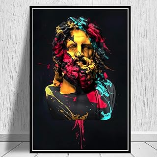 Quadri decorativi Mitologia greca Acquerello Zeus Scultura Pittura A Olio Su Tela Wall Art Poster E Stampe Immagine Per Soggiorno Decorazione 50x70cm(20x28in)