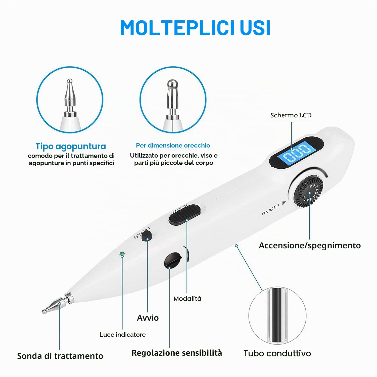Rhorawill Penna per Agopuntura Elettronica,
