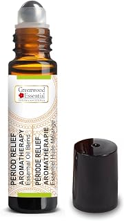 Greenwood Essential Period Relief - Essential Oil Blend with Rosewood, German Chamomile, Clary Sage, Geranium & Spearmint Essential Oils 10ml (0.33oz)