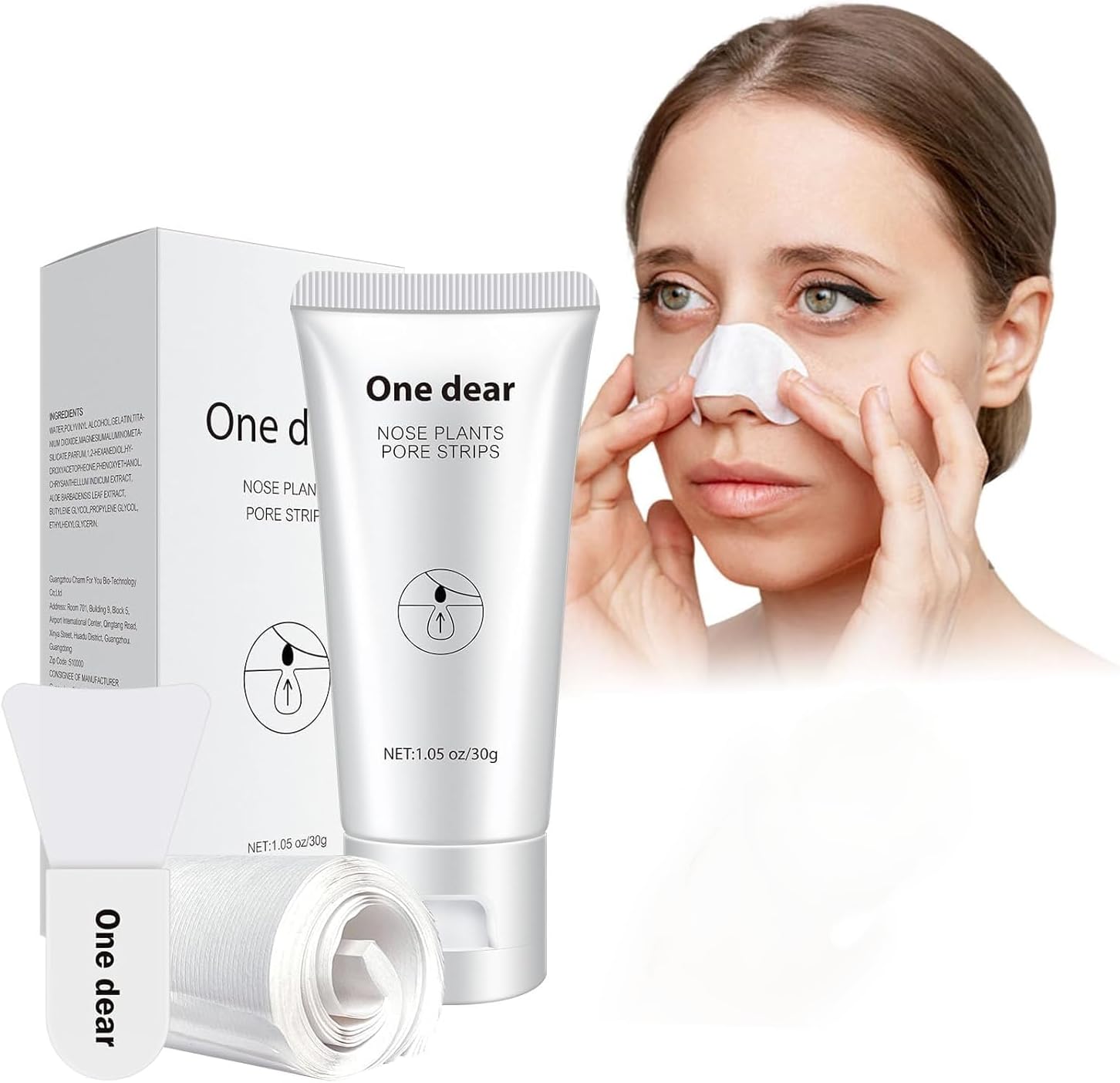 Blackhead Remover Mask, 30ML Purifying Peel Off Mask Black head Remover Face Mask for Nose, Deep Cleansing Blackheads, Dirts, Pores, 1 Bottle (1.05 fl. oz) and a Brush Set