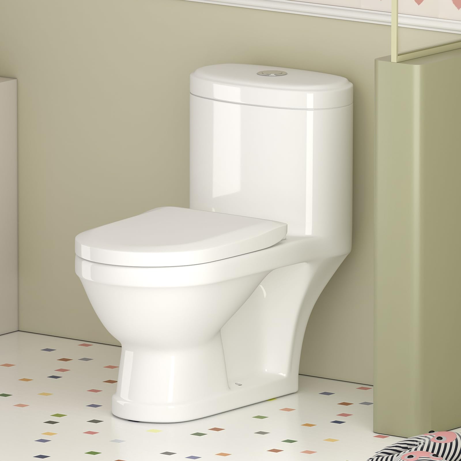 LYWALEBABY Kids Toilet For Bathroom 11 6 Child Toilet with Powerful Dual Flush 0 8 1 26GPF Comfortable