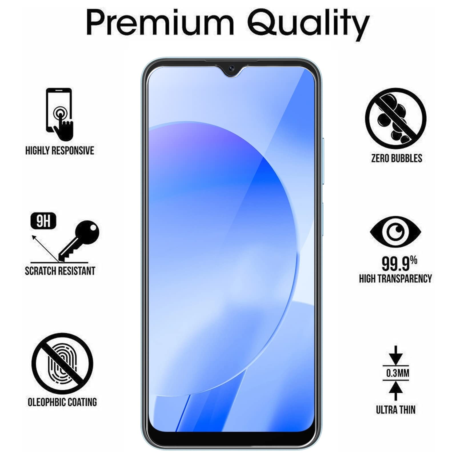 Cover Per Blackview A52 + 3 Pellicole Vetro Temperato – Custodia Morbida Silicone TPU Trasparente Antiurto