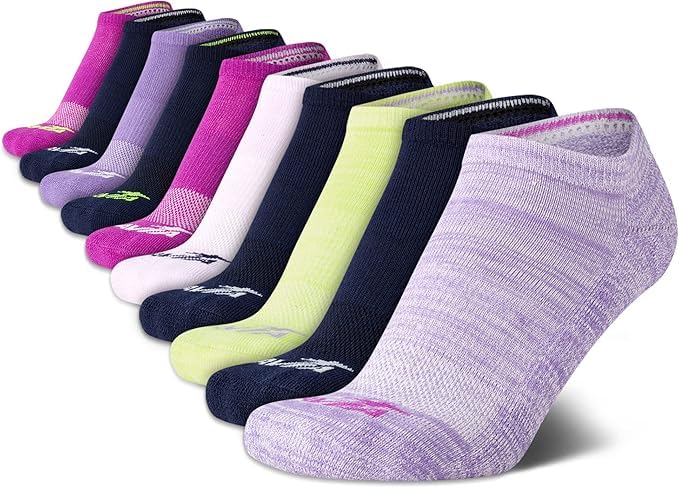Image of Avia Womens Low Cut Socks - 6 /10 Pack Performance Stretch Cushioned Moisture Wicking Athletic No Show Socks for Women (4-12)