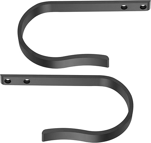 Miniatura 8 de BlackCurtain - Alzapaños para cortinas, 2 abrazaderas de aluminio macizo en forma de U para colgar en la pared