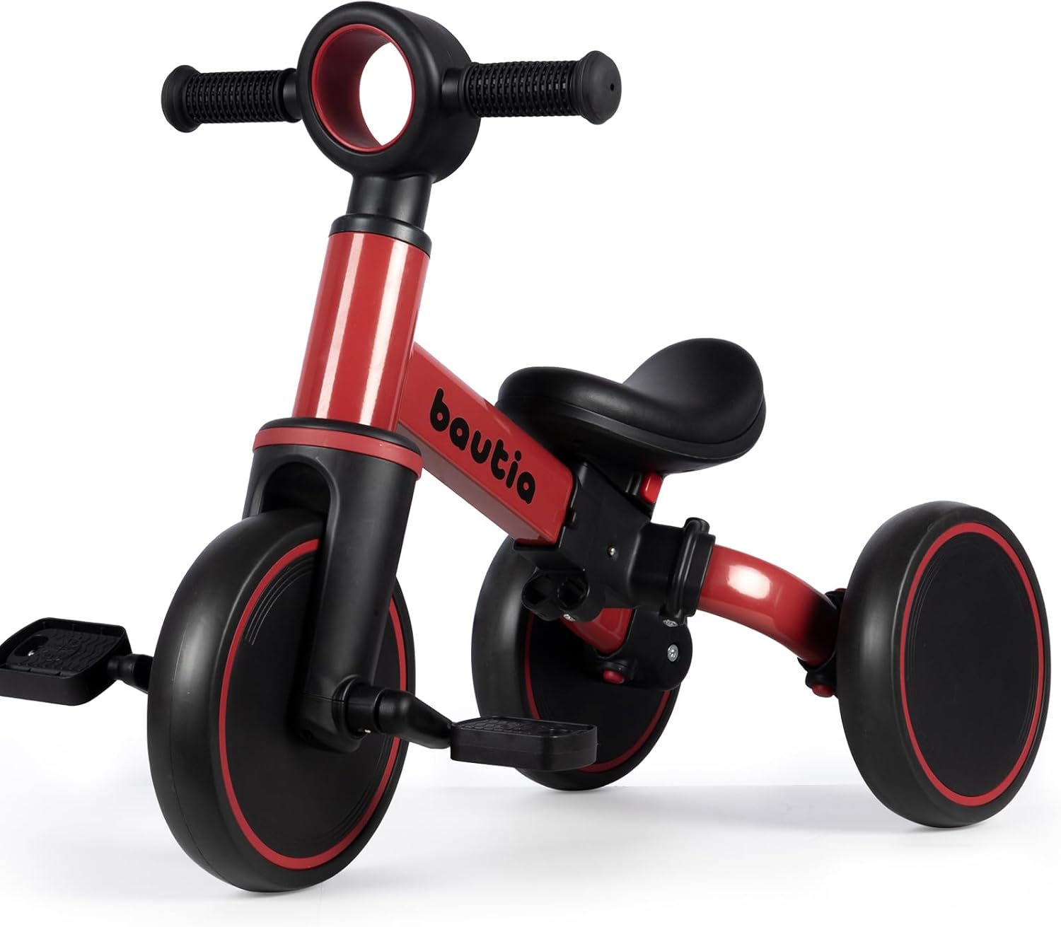 Tricycle for Toddlers 1-3, 4 in 1 Baby Balance Bike 1 2 Year Old Boy Girl Gift, Kids Bicycle Toy with Removable Pedals
