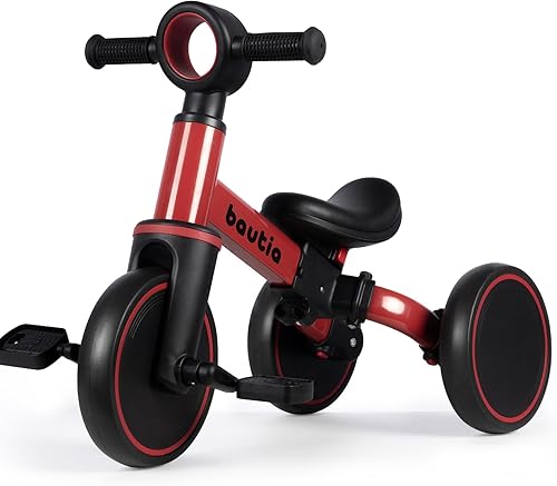 Triciclo para niños pequeños de 1 a 3, bicicleta de equilibrio 4 en 1 para bebés de 1 a 2 años, regalo de bicicleta para niños con pedales extraíbles