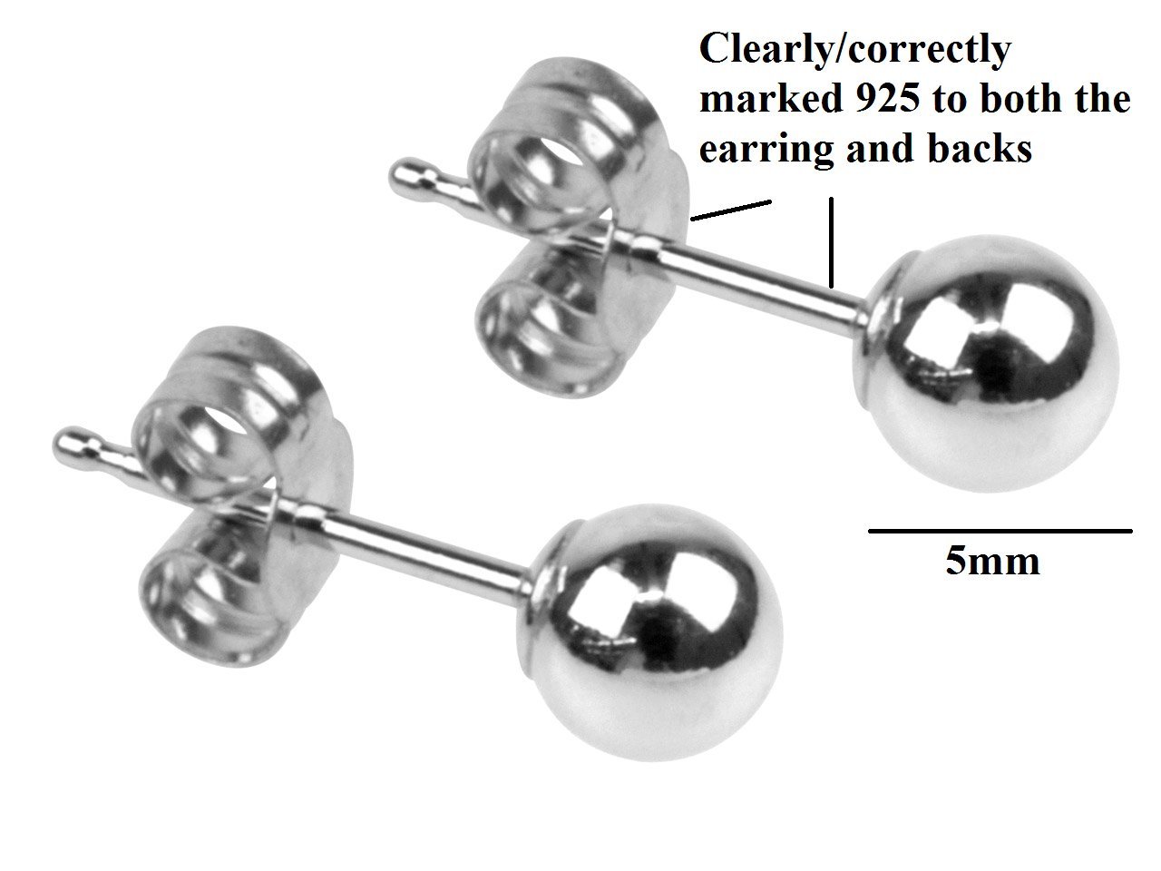 9mm Silver Stainless Steel Spike Rivet Bola Ball Screw Back Earrings - Unbranded, Stud Style, For Pierced Ears 8 thumbnail image