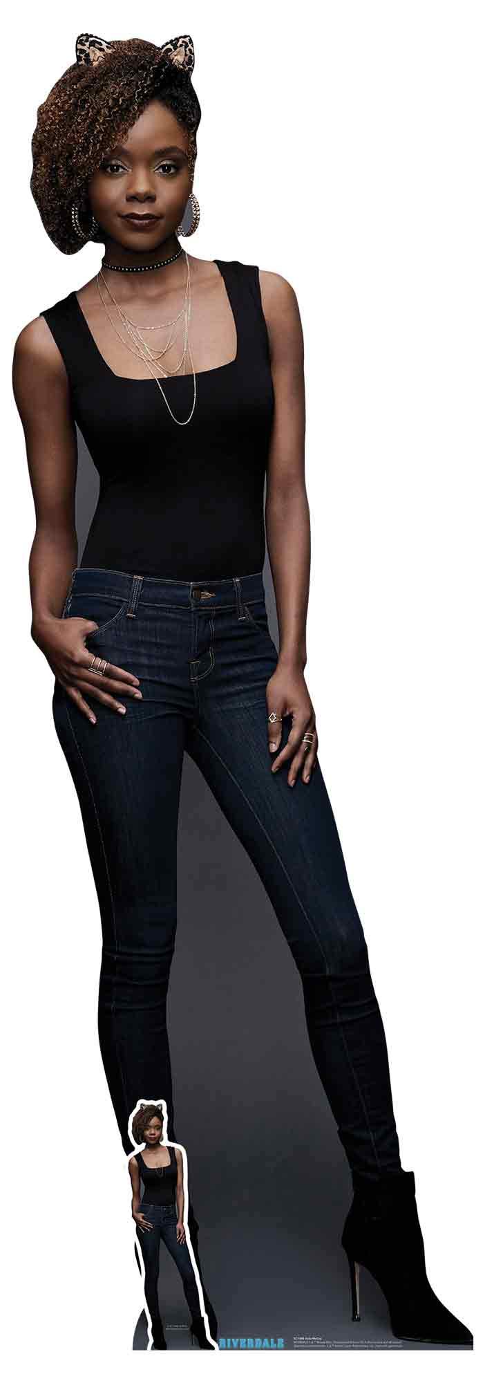 Star Cutouts SC1390 Josie McCoy Lifesize Cutout (Ashleigh Murray) Headband Riverdale with Free Mini Cardboard Standee 164cm Tall, Multicolour