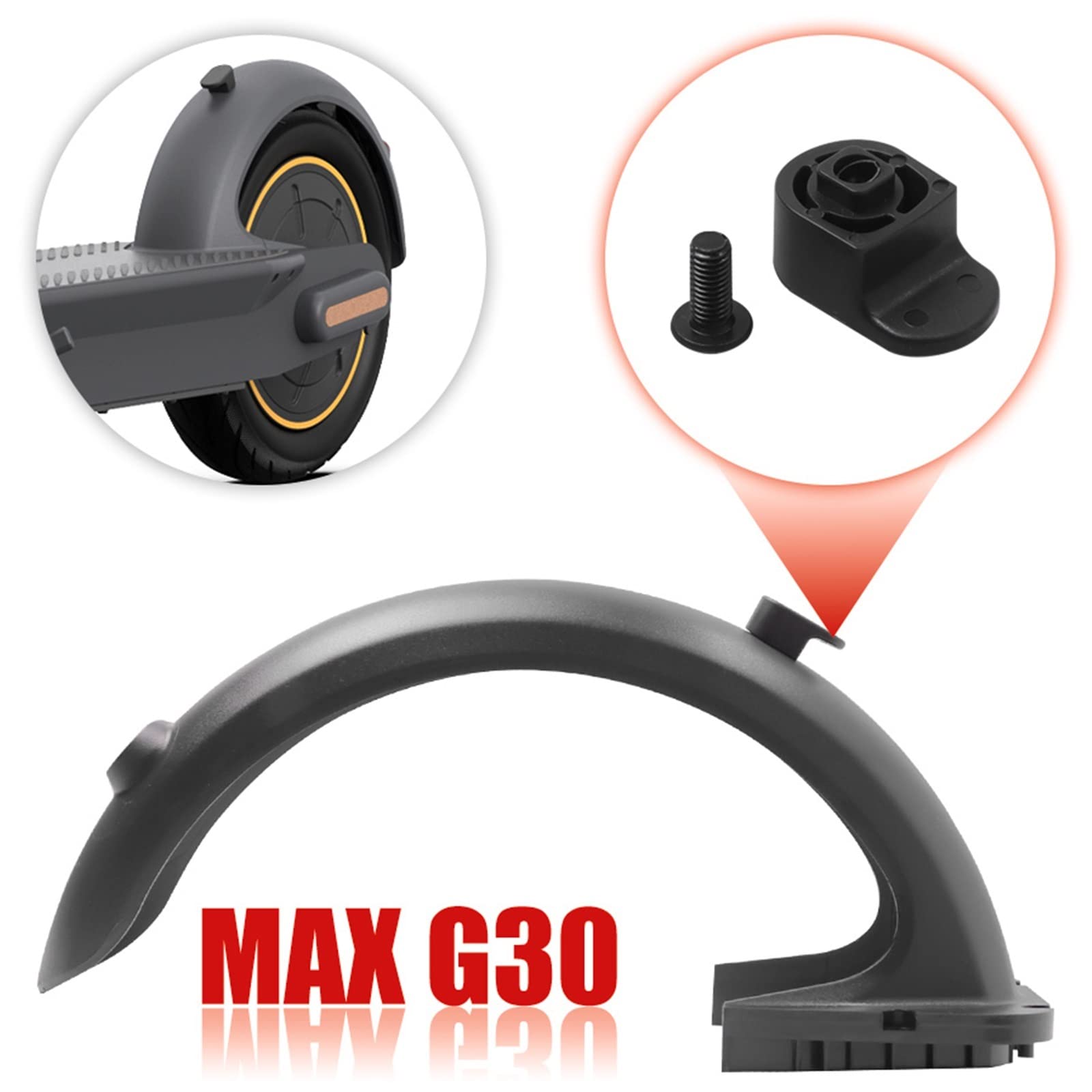 Ajustement for Ninebot Max G30 G30D Kickscoller Arrière Fender Crochet Pliant des Pièces De Réparation De Scooters Électriques Remplacement des Pièces De Crochet Pliant(30pcs)