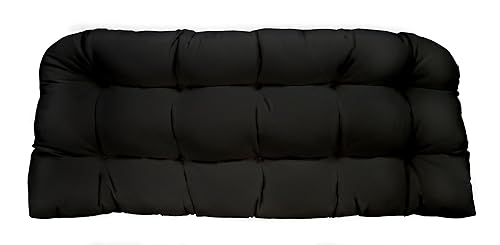 RSH DECOR: Tufted Wicker Loveseat Cushion | 41” x 19"