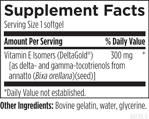 Miniatura 6 de Designs for Health Annatto-E 300 - Annatto Tocotrienols Complejo de vitamina E con Delta Gold patentado - Delta  Gamma Tocotrienoles para un