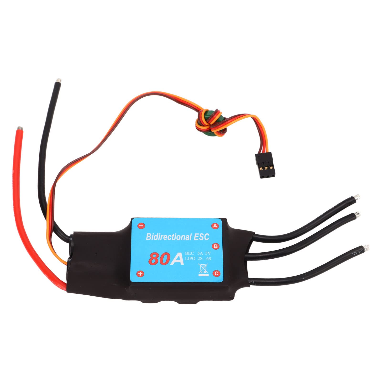 Łódź RC bezszczotkowa ESC 80A z wyjściem 5 V 5 A BCE, wielofunkcyjny kontroler prędkości ESC, idealny do łodzi RC i podwodnego śmigła, funkcje automatycznego uczenia się, alarm czasowy,