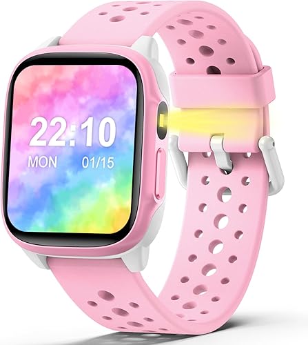 Reloj para niños con 140 modos deportivos, rastreador de fitness para niños de 1.5 pulgadas, reloj inteligente para niñas, no requiere