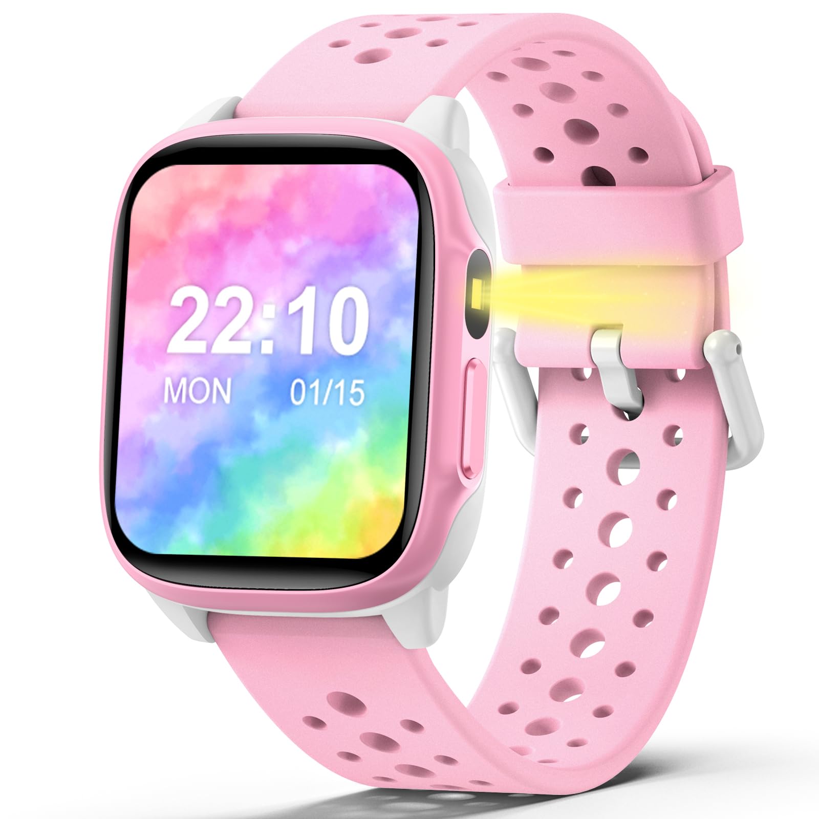 meoonley Kids Watch with 140 Sports Modes, 1.5" Kids Fitness Tracker, Girls Smart Watch, No APP/Phone Required, Sleep Monitor, Heart Rate, Puzzle Games, IP68 Waterproof,Gifts for Girls Teens Aged 6-15