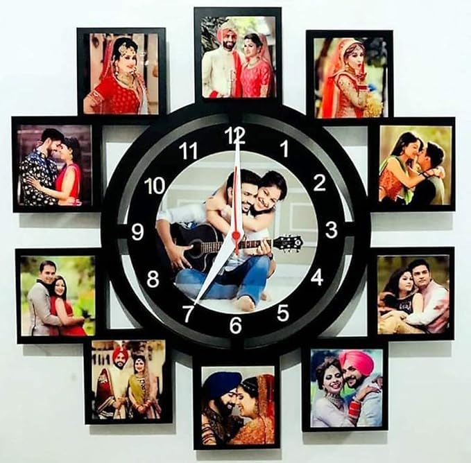 Buy ELTON CRAFT ® Personalized/Customized Round Analog Wall Clock with ...