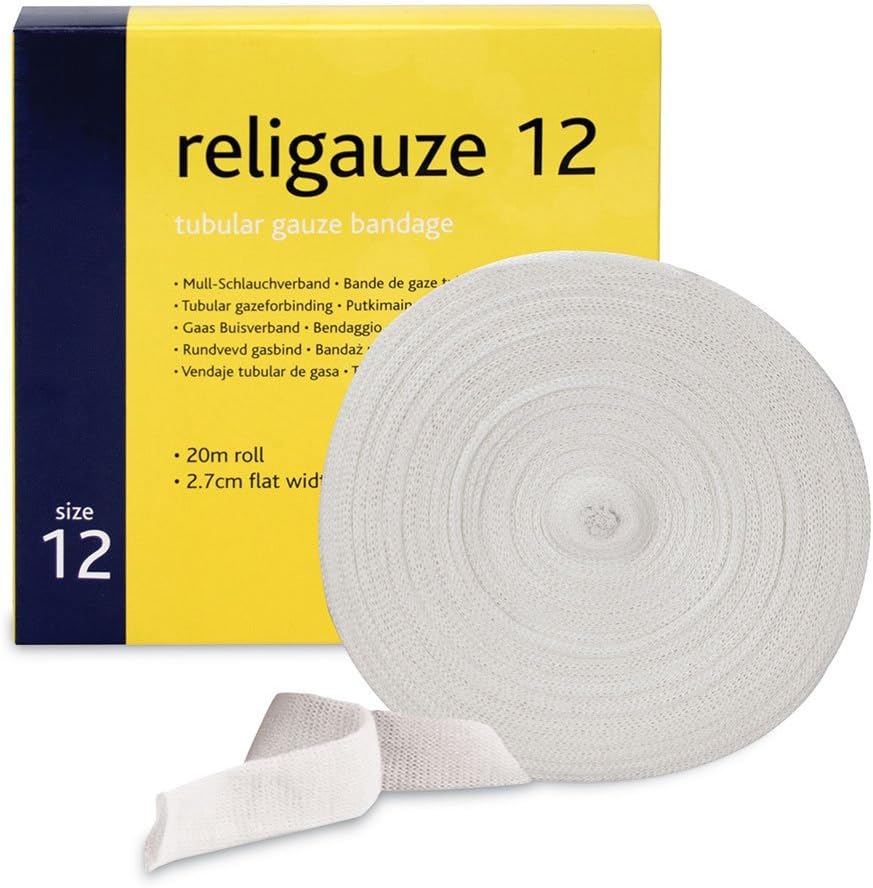 Reliance Medical Religrip Band Aid Tubular Gauze - Cotton Retention Bandage, Secure Wound Dressing for Bandaging Fingers and Toes, Size 2.7 cm width (20 m Uncut Roll)
