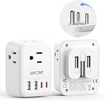 LENCENT Canada à UK Adaptateur de prise, Adapteur d'alimentation européen de type G à terre pliable 4 Déplacement, 4 USB Chargeur(2 Type C)Adaptateur,UK Adaptateur de voyage pour US CA en Angleterre Ecosse Irlandais Dubai Qata