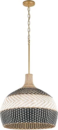 Crystorama Zanzibar 5 Light Soft Gold + Matte Black Pendant