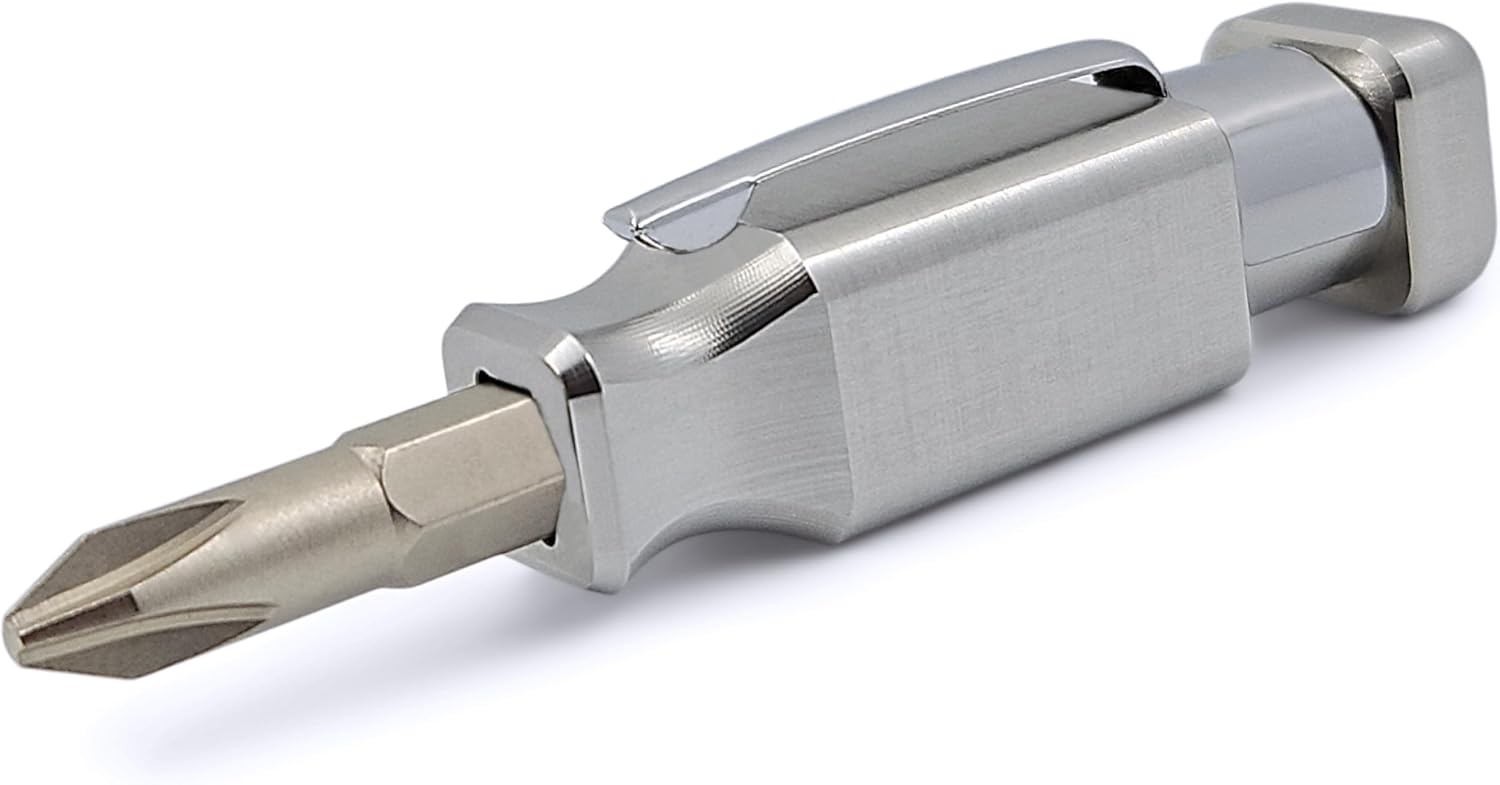 Pocket Screwdriver with and Clip Double Ended Phillips and