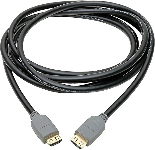 Tripp Lite Cable HDMI 2.0a 4K de alta velocidad con conectores de agarre (MM), negro, 11.5 ft (P568-010-2A)